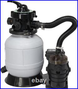 10 Sand Filter Above Ground with 1/3HP Pool Pump 2087GPH Flow with 24H Timer 10 Sand Filter Above Ground with 1/3HP Pool Pump 2087GPH Flow with 24H Timer