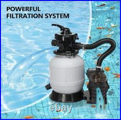 10 Sand Filter Above Ground with 1/3HP Pool Pump 2087GPH Flow with 24H Timer 10 Sand Filter Above Ground with 1/3HP Pool Pump 2087GPH Flow with 24H Timer