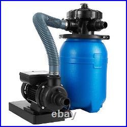 10 Sand Filter Above Ground with 1/3HP Pool Pump 2640GPH Flow Up to 10000Gallon