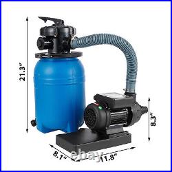 10 Sand Filter Above Ground with 1/3HP Pool Pump 2640GPH Flow Up to 10000Gallon