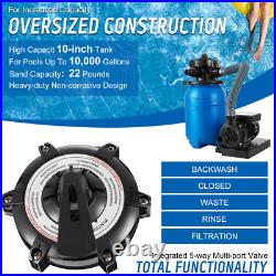 10 Sand Filter with 1/3HP Water Pump Above Ground Swimming Pool Pump 2640GPH 10 Sand Filter with 1/3HP Water Pump Above Ground Swimming Pool Pump 2640GPH