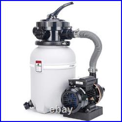 10 Sand Pool Filter System with 6 Way Valve and 2220GPH Pool Pump for Above
