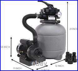 12-Inch Sand Pool Filter for Above-Ground Pools 2400GPH 7-Way Valve 12-Inch Sand Pool Filter for Above-Ground Pools 2400GPH 7-Way Valve