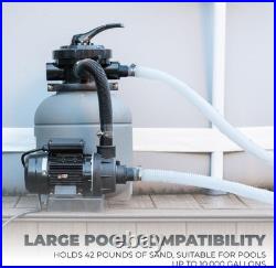 12-Inch Sand Pool Filter for Above-Ground Pools 2400GPH 7-Way Valve 12-Inch Sand Pool Filter for Above-Ground Pools 2400GPH 7-Way Valve