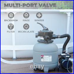 12-Inch Sand Pool Filter for Above-Ground Pools 2400GPH 7-Way Valve 12-Inch Sand Pool Filter for Above-Ground Pools 2400GPH 7-Way Valve