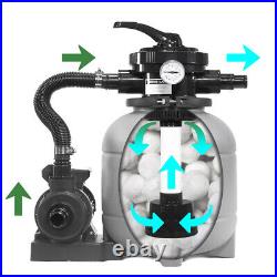 12 Sand Filter 2400GPH 1/4HP Pump for 10,000 Gallons Above-Ground Swimming Pool