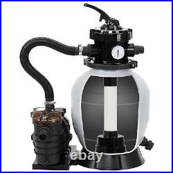 12 Sand Filter Above Ground with 1/2HP Pool Pump 2641GPH Flow Up to 7500 Gallon