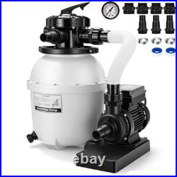 12'' Sand Filter Pump 3168GPH 0.4HP Above Ground Pool Filter System 6-Way Timer