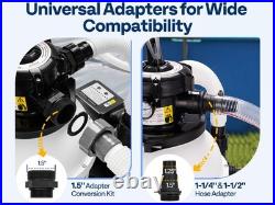 12'' Sand Filter Pump 3168GPH 0.4HP Above Ground Pool Filter System 6-Way Timer
