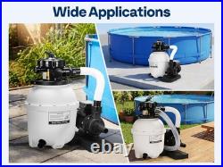 12'' Sand Filter Pump 3168GPH 0.4HP Above Ground Pool Filter System 6-Way Timer