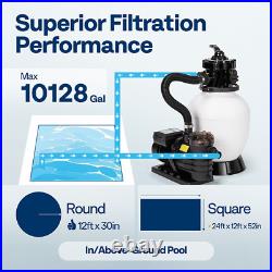 12'' Sand Filter Pump for In/Above Ground Swimming Pools 1/3 HP 2087 GPH 7-Way 12'' Sand Filter Pump for In/Above Ground Swimming Pools 1/3 HP 2087 GPH 7-Way