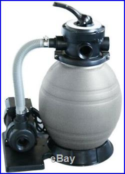 12 in. Above Ground Pool Sand Filter 1/2 HP Pump Corrosion-Proof Cartridge-Free