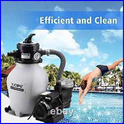 12-inch Sand Filter Pump System Handy 4-Way Valve for Above Ground Swimming Pool