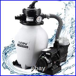 12-inch Sand Filter Pump System Handy 4-Way Valve for Above Ground Swimming Pool