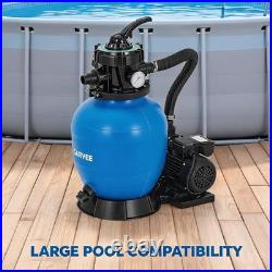 13 1/2HP Sand Filter Pump System 2642GPH for Above Ground Pool 7-Ways Valve US