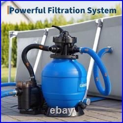 13 1/2HP Sand Filter Pump System 2642GPH for Above Ground Pool 7-Ways Valve US