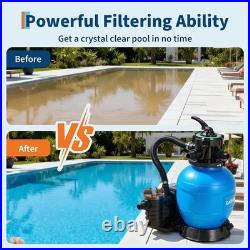 13 1/2HP Sand Filter Pump System 2642GPH for Above Ground Pool 7-Ways Valve US
