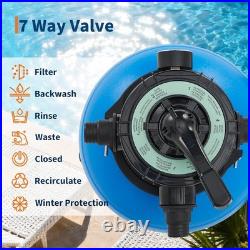13 1/2HP Sand Filter Pump System 2642GPH for Above Ground Pool 7-Ways Valve US