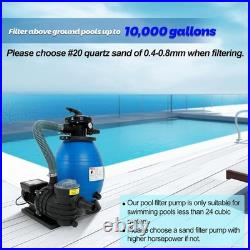 13 Pool Sand Filter with 3/4HP Pool Pump 5-Way Valve 3336GPH 110-120V Pump