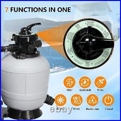 13 Sand Filter Above Ground with 3/4HP Pool Pump 3435GPH Flow 6-Way Valve Gray 13 Sand Filter Above Ground with 3/4HP Pool Pump 3435GPH Flow 6-Way Valve Gray