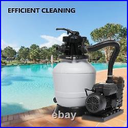 13 Sand Filter Above Ground with 3/4HP Pool Pump 3435GPH Flow 6-Way Valve Gray 13 Sand Filter Above Ground with 3/4HP Pool Pump 3435GPH Flow 6-Way Valve Gray