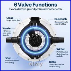 13 Sand Filter Pump 0.75HP 3618GPH Pool Filter System with 24H Timer 6 Way Valve 13 Sand Filter Pump 0.75HP 3618GPH Pool Filter System with 24H Timer 6 Way Valve