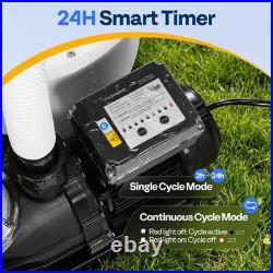 13 Sand Filter Pump 0.75HP 3618GPH Pool Filter System with 24H Timer 6 Way Valve 13 Sand Filter Pump 0.75HP 3618GPH Pool Filter System with 24H Timer 6 Way Valve
