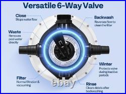 13 Sand Filter Pump 0.75HP 3618GPH Pool Filter System with 24H Timer 6 Way Valve 13 Sand Filter Pump 0.75HP 3618GPH Pool Filter System with 24H Timer 6 Way Valve