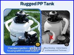 13 Sand Filter Pump 0.75HP 3618GPH Pool Filter System with 24H Timer 6 Way Valve 13 Sand Filter Pump 0.75HP 3618GPH Pool Filter System with 24H Timer 6 Way Valve