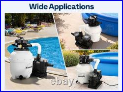 13 Sand Filter Pump 0.75HP 3618GPH Pool Filter System with 24H Timer 6 Way Valve 13 Sand Filter Pump 0.75HP 3618GPH Pool Filter System with 24H Timer 6 Way Valve
