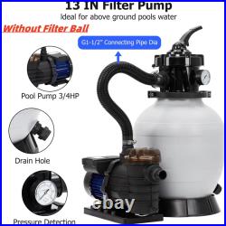 13 Sand Filter Pump 3434GPH Pool Sand Filter for Above Ground & Inground Pool 13 Sand Filter Pump 3434GPH Pool Sand Filter for Above Ground & Inground Pool