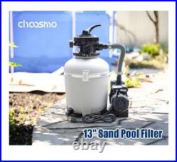 13 Sand Filter System with 6-Way Valve Pool Pump 2500GPH Above Ground Pool 13 Sand Filter System with 6-Way Valve Pool Pump 2500GPH Above Ground Pool