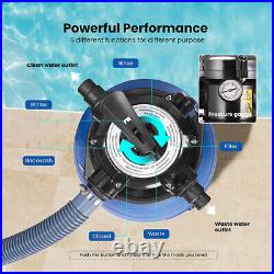 13 Sand Filter with 3/4HP Pool Pump 6-Way Valve Above Ground Pool Set 2380GPH