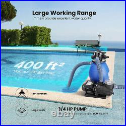 13 Sand Filter with 3/4HP Pump Above Ground Swimming Pool 2380GPH + 6 Way Valve