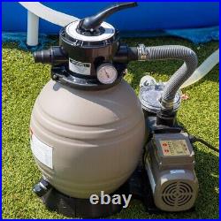 13 Sand Filter with Pool Pump Kit Above Ground Digital Programmer Timer 2640GPH