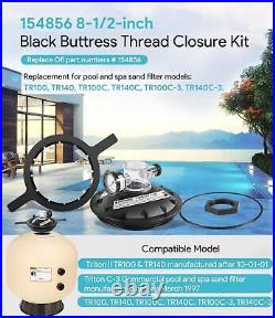 154856 8-1/2'' Black Buttress Thread Closure Kit for Triton Pool and Spa Filter