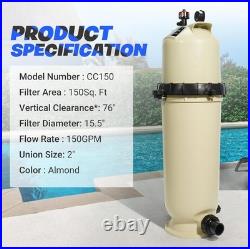 160317 Single Cartridge Pool Filter Pump Assembly-150 SqFt Minor Damage