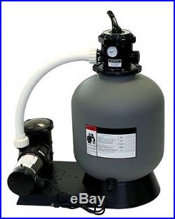 16 Above Ground Sand Filter System with 3/4 HP Pump 110 lb Sand Capacity