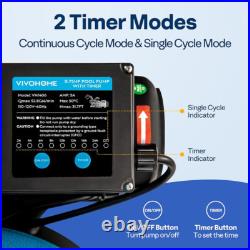 16 Sand Filter Pump 3168GPH Timer 6-Way Valve 90? Lb Pool Pump Above & In-Ground