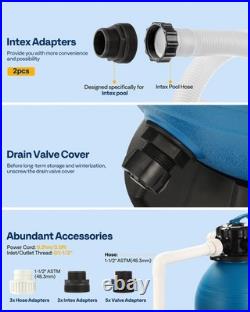 16 Sand Filter Pump 3168GPH Timer 6-Way Valve 90? Lb Pool Pump Above & In-Ground