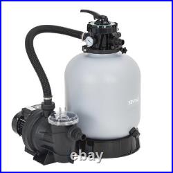 16 Sand Filter Pump with Timer 0.75HP 3435 GPH 7-Position for Above Ground Pool