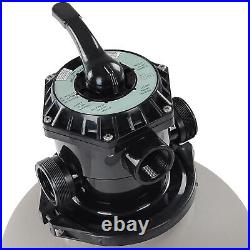 16'' Sand Filter Swimming Pool Pump System W 6-way Valve Above Ground 0.75-1HP
