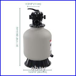 16'' Sand Filter Swimming Pool Pump System W 6-way Valve Above Ground 0.75-1HP