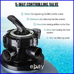 16 Swimming Pool Pump Sand Filter Above Inground Pond Fountain Fit 0.35 to 1HP 16 Swimming Pool Pump Sand Filter Above Inground Pond Fountain Fit 0.35 to 1HP