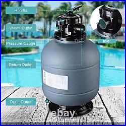 16 Swimming Pool Pump Sand Filter Above Inground Pond Fountain Fit 0.35 to 1HP 16 Swimming Pool Pump Sand Filter Above Inground Pond Fountain Fit 0.35 to 1HP