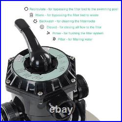 16 Swimming Pool Pump Sand Filter Above Inground Pond Fountain Fit 0.35 to 1HP