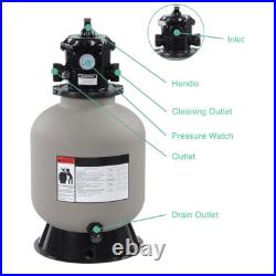 16 Swimming Pool Pump Sand Filter Above Inground Pond Fountain Fit 0.35 to 1HP 16 Swimming Pool Pump Sand Filter Above Inground Pond Fountain Fit 0.35 to 1HP