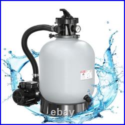 16in Grey Sand Pool Filter with 3/4 HP Pump and Filter Basket, 3435GPH Portable 16in Grey Sand Pool Filter with 3/4 HP Pump and Filter Basket, 3435GPH Portable