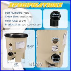 170017 Tank Bottom with 190003 Clamp, Fit for Pentair FNSP48 FNS DE