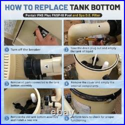 170017 Tank Bottom with 190003 Clamp, Fit for Pentair FNSP48 FNS DE